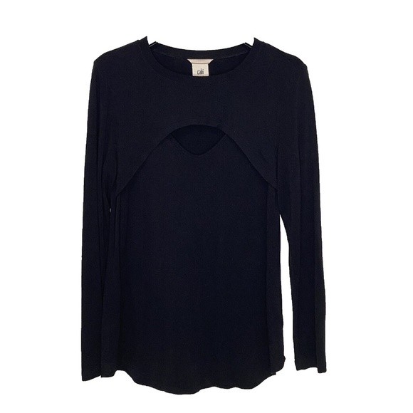 Cabi peek-a-boo long sleeve Black Style 4201 Size Small - Picture 1 of 10
